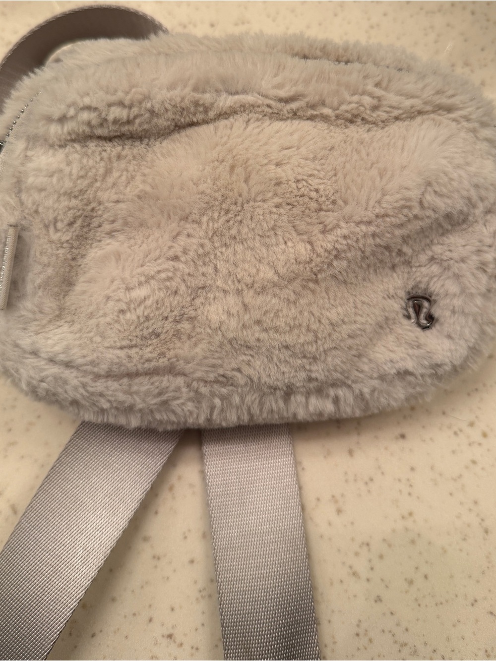 Lululemon Faux Fur Crossbody Bag in Light beige - Small Accessory